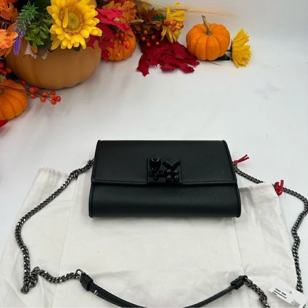Christian Louboutin Carasky leather clutch/shoulder bag made in Italy - Picture 3 of 10